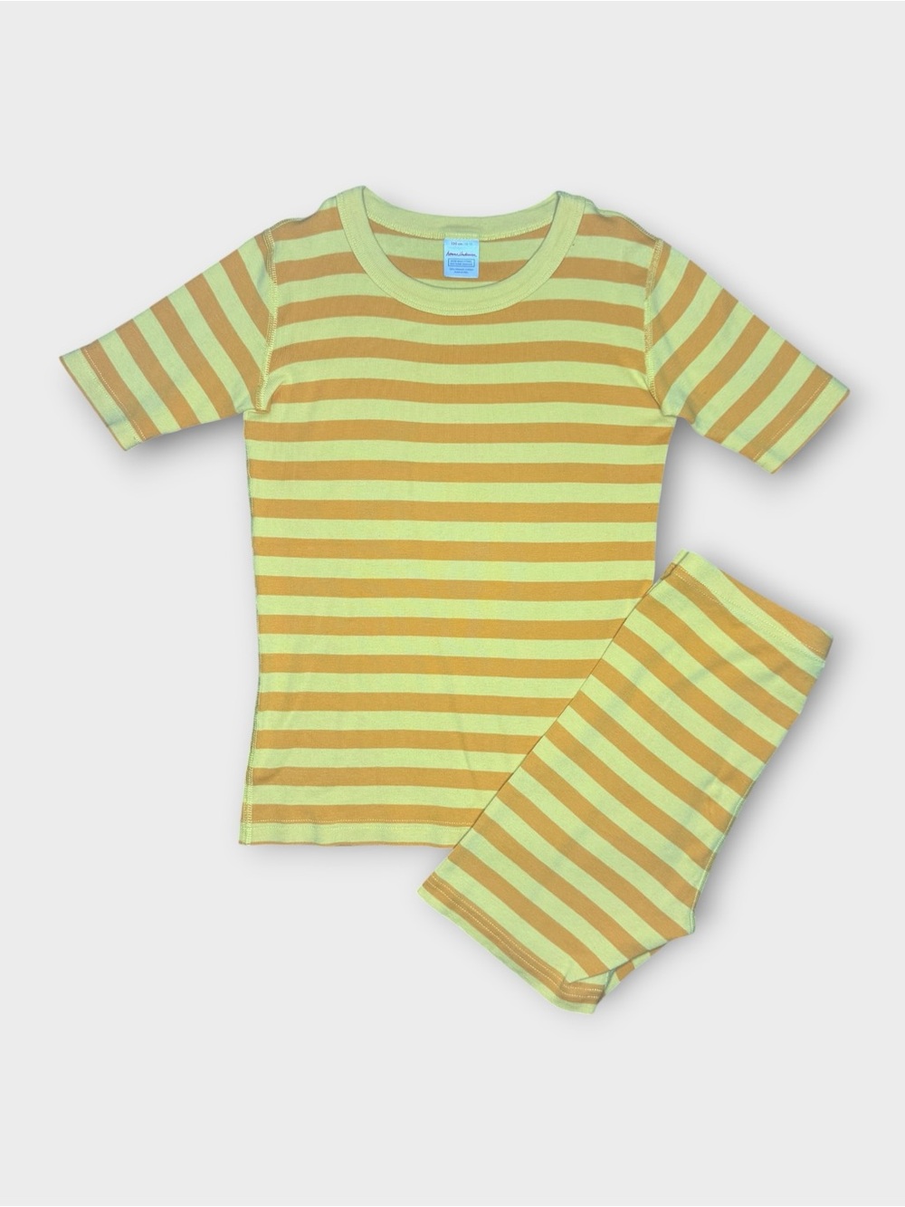 Hanna Andersson Yellow & Orange Striped Organic Pajama Set